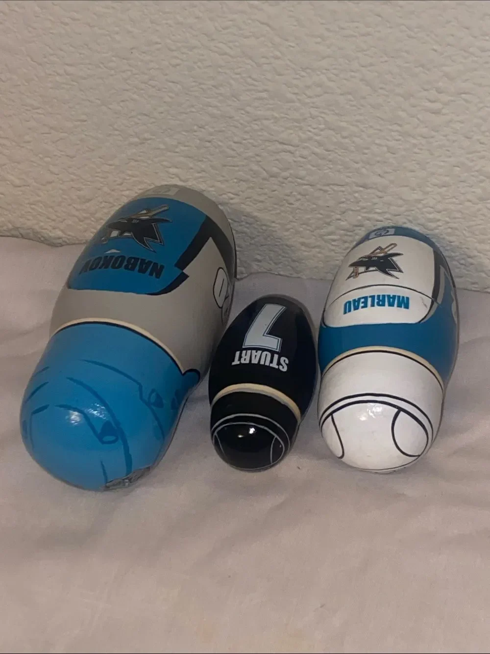 HP Branded Blue and Gray Collectible Nesting Doll